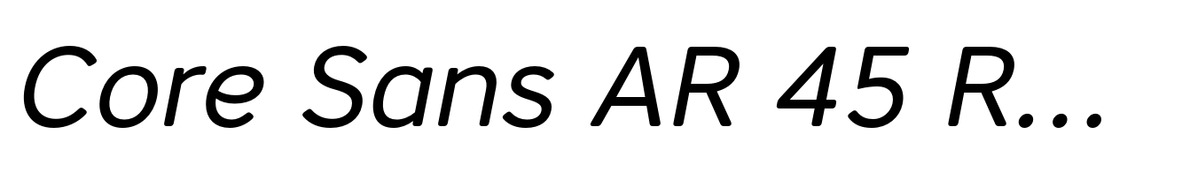 Core Sans AR 45 Regular Italic